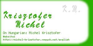 krisztofer michel business card